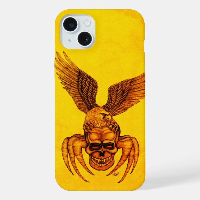 Spiderskull with Eagle iPhone Case (Back)