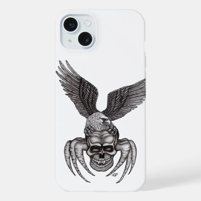 Spiderskull with Eagle iPhone Case (Back)