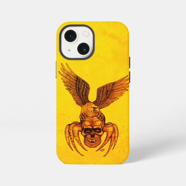 Spiderskull with Eagle iPhone Case (Back)
