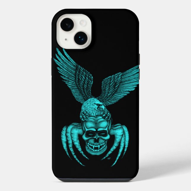Spiderskull with Eagle iPhone Case (Back)