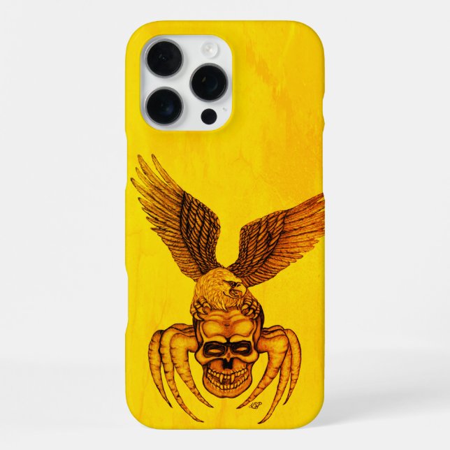 Spiderskull with Eagle iPhone Case (Back)