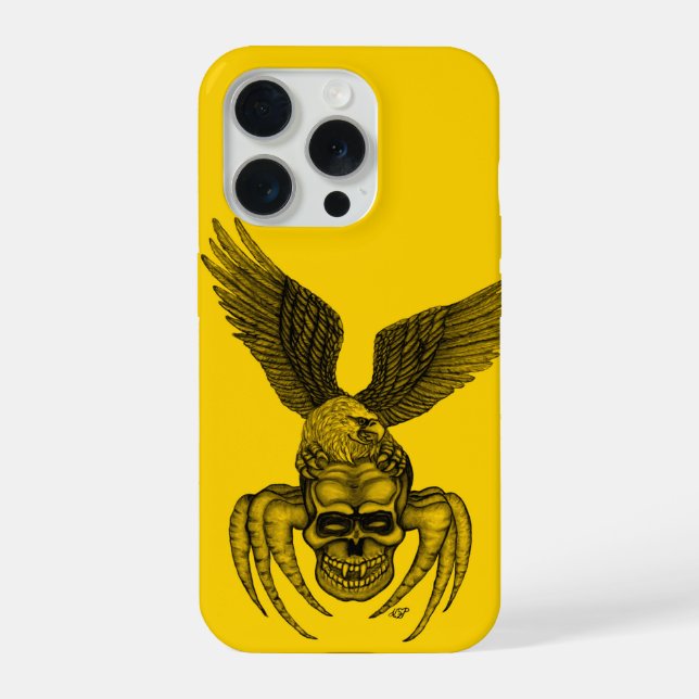 Spiderskull with Eagle iPhone Case (Back)