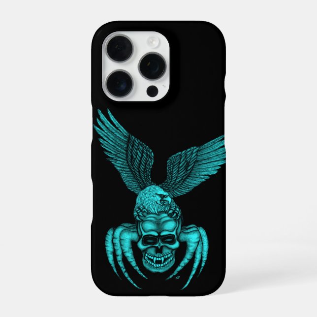 Spiderskull with Eagle iPhone Case (Back)