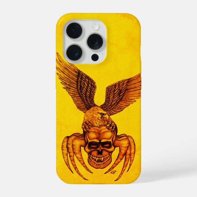 Spiderskull with Eagle iPhone Case (Back)