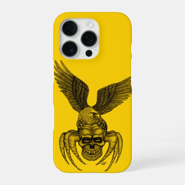 Spiderskull with Eagle iPhone Case (Back)