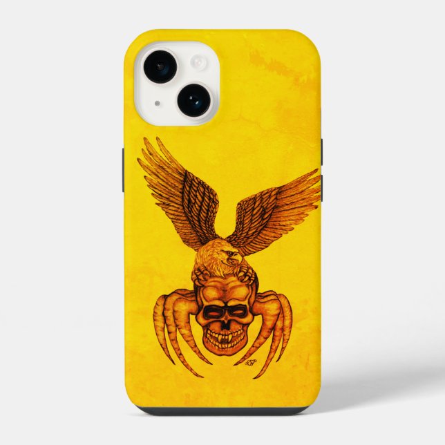 Spiderskull with Eagle iPhone Case (Back)