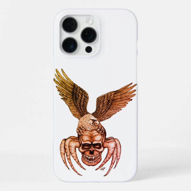 Spiderskull with Eagle iPhone Case (Back)