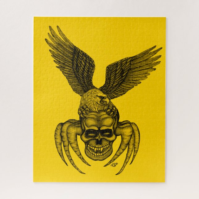 Spiderskull with Eagle Jigsaw Puzzle (Vertical)