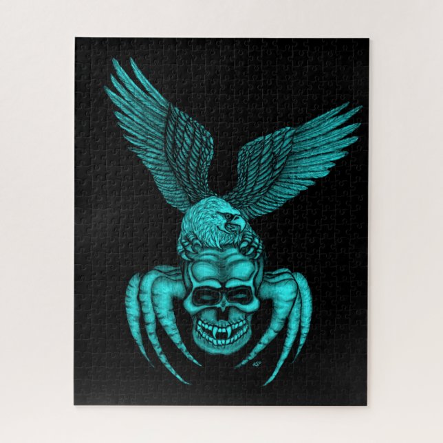 Spiderskull with Eagle Jigsaw Puzzle (Vertical)