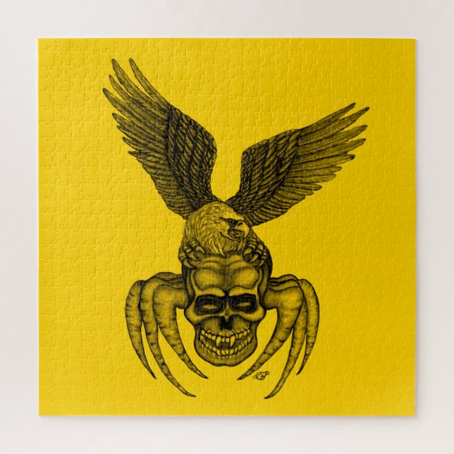 Spiderskull with Eagle Jigsaw Puzzle (Vertical)
