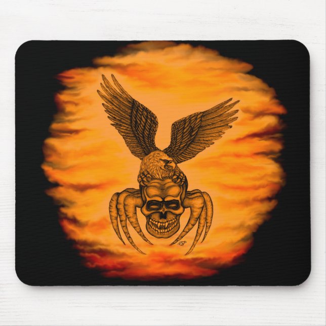 Spiderskull with Eagle Mouse Pad (Front)