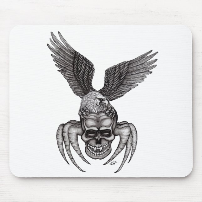 Spiderskull with Eagle Mouse Pad (Front)