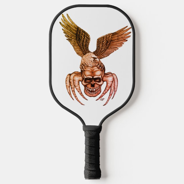Spiderskull with Eagle Pickleball Paddle (Front)