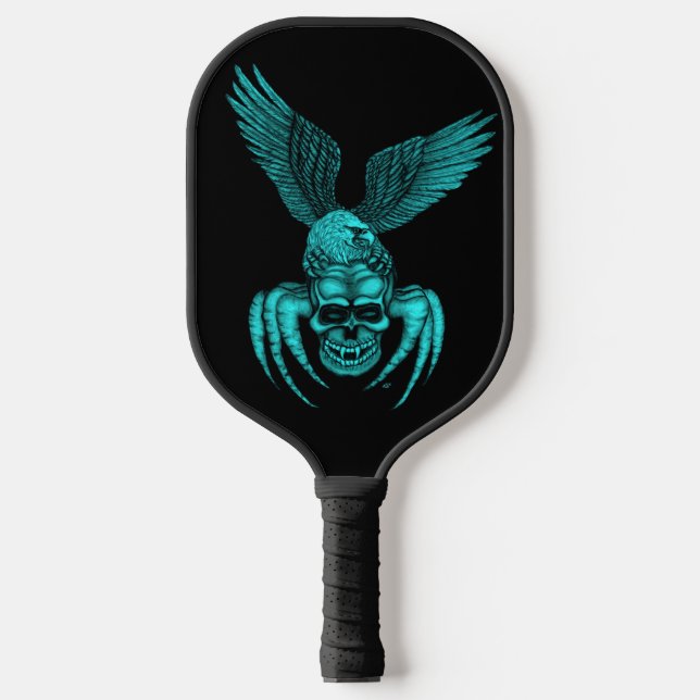 Spiderskull with Eagle Pickleball Paddle (Front)