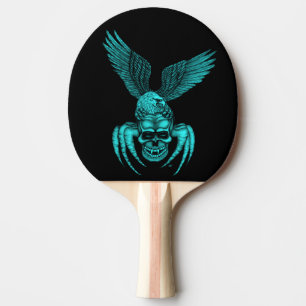 Spiderskull with Eagle Ping Pong Paddle