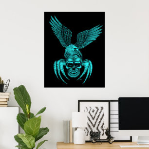 Spiderskull with Eagle Poster