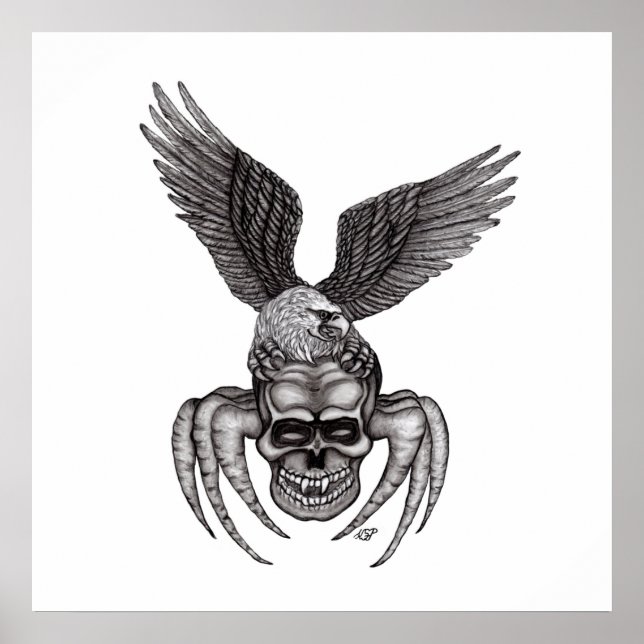 Spiderskull with Eagle Poster (Front)