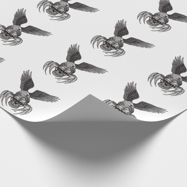 Spiderskull with Eagle Wrapping Paper (Corner)