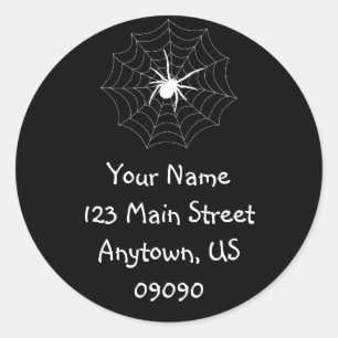 Spiderweb Address Label (White / Black)