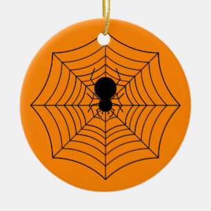 Spiderweb ceramic ornament