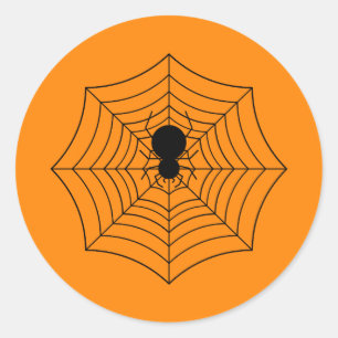 Spiderweb classic round sticker