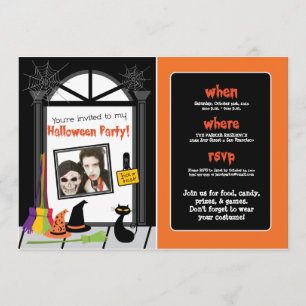 Spiderweb Door Halloween Party Invite (photo)