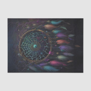 Spiderweb Dreamcatcher Bright Feather Decoupage Tissue Paper