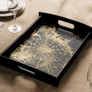 Spiderweb Elegance Creepy Beautiful Gold Cobweb Tissue Paper