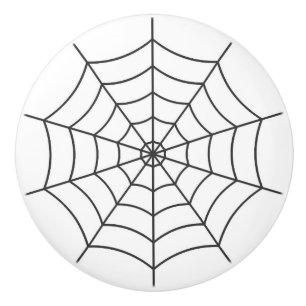 Spiderweb Gothic Halloween Ceramic Knob