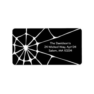 Spiderweb Halloween Address Label