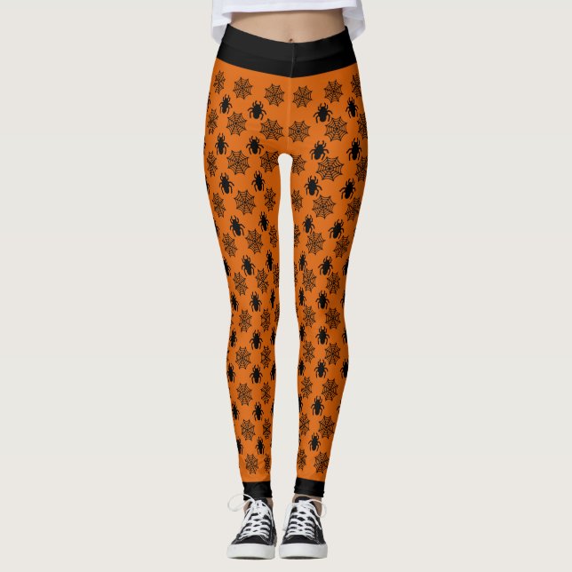 Spiderweb Halloween Leggings (Front)