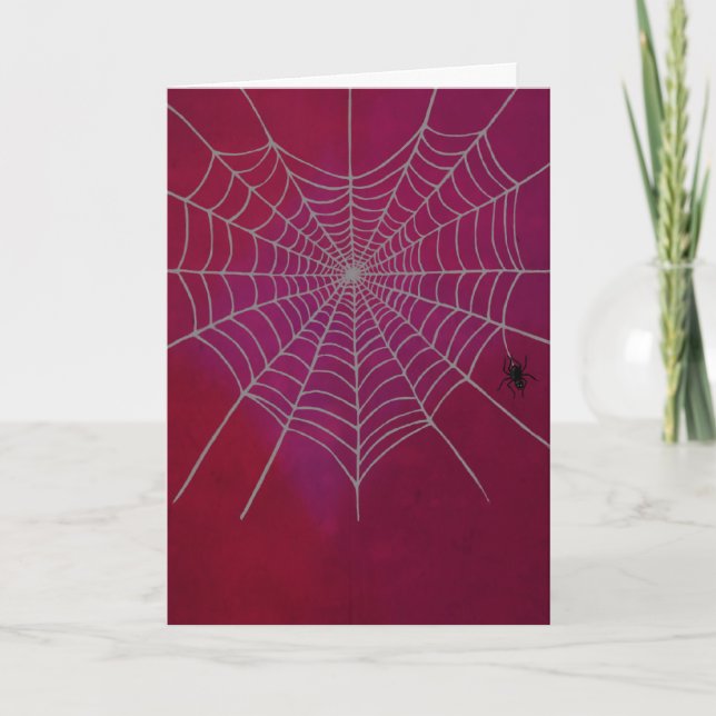 Spiderweb Heart Holiday Card (Front)