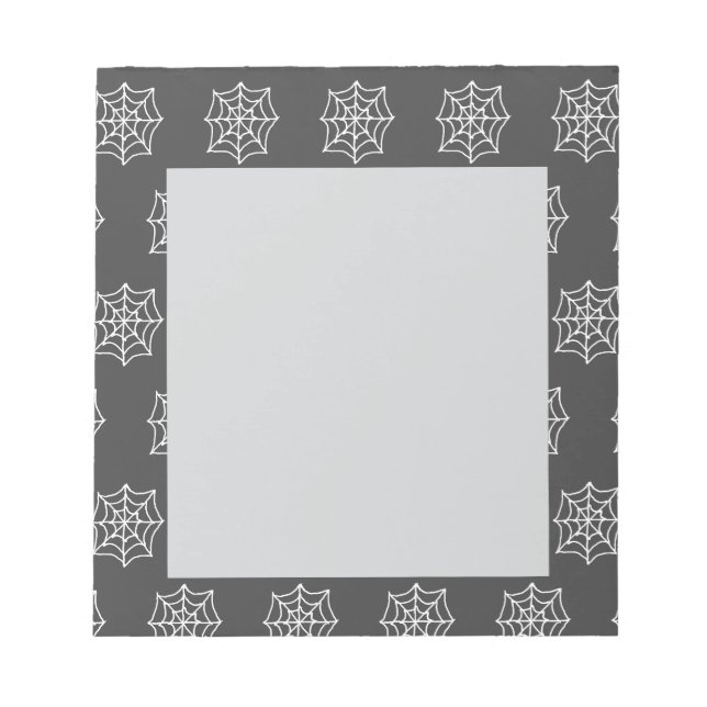 Spiderweb Notepad (Dark Grey & White) (Front)