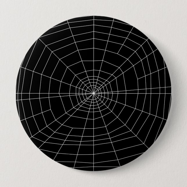 spiderweb on Black 10 Cm Round Badge (Front)