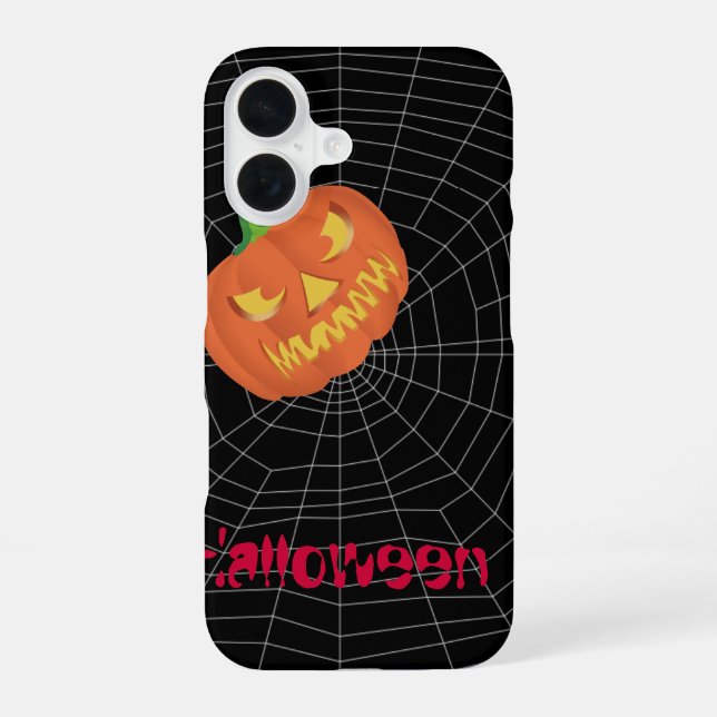 spiderweb on Black iPhone 16 Case (Back)