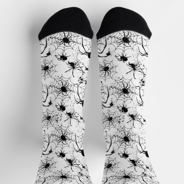 Spiderweb Pattern Halloween  Socks (Top)