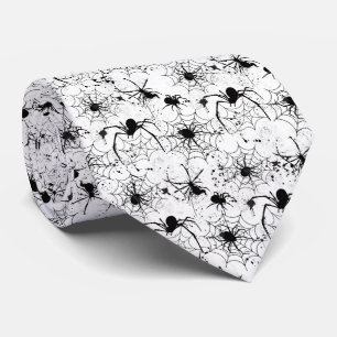 Spiderweb Pattern Halloween Tie