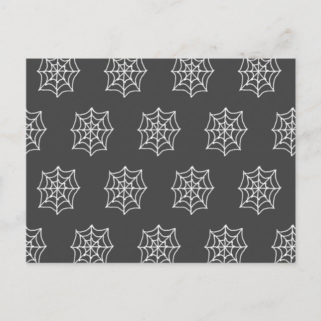 Spiderweb Postcard (Dark Grey & White) (Front)