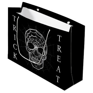 Spiderweb Skull Large Gift Bag