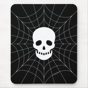 Spiderweb Skull Mouse Pad