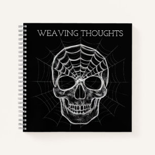 Spiderweb Skull Notebook