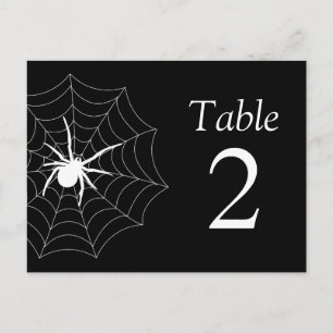 Spiderweb Table Numbers (Black / White) Postcard