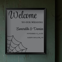 Spiderwebs Black and Grey Gothic Wedding