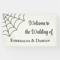 Spiderwebs Black and White Gothic Wedding