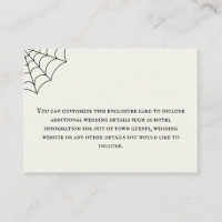 Spiderwebs Black and White Gothic Wedding