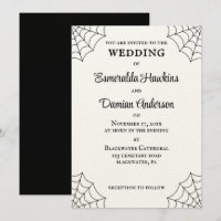 Spiderwebs Black and White Gothic Wedding