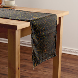 Spiderwebs Halloween  Short Table Runner