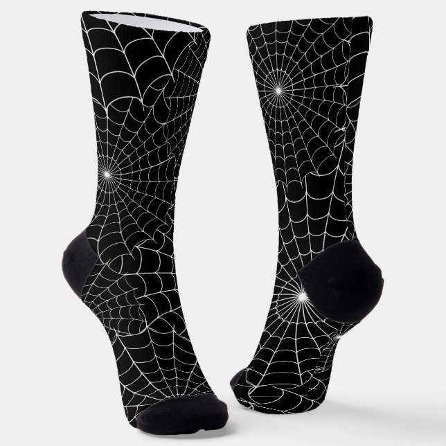 Spiderwebs Halloween  Socks (Angled)