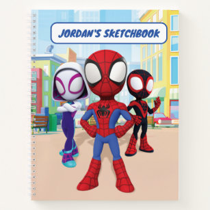 Spidey Team In Town Drawing Notebook