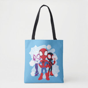 Spidey Team Web Graphic Tote Bag